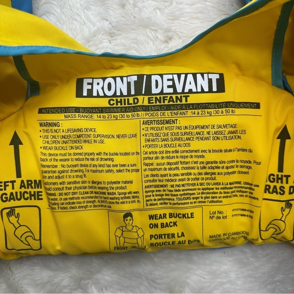 Body Glove Puddle Pals Life Vest Size Small - Picture 12 of 16